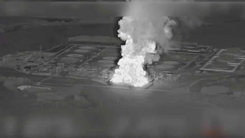 FILE PHOTO: Massive fire at Russia's Unecha oil pumping station