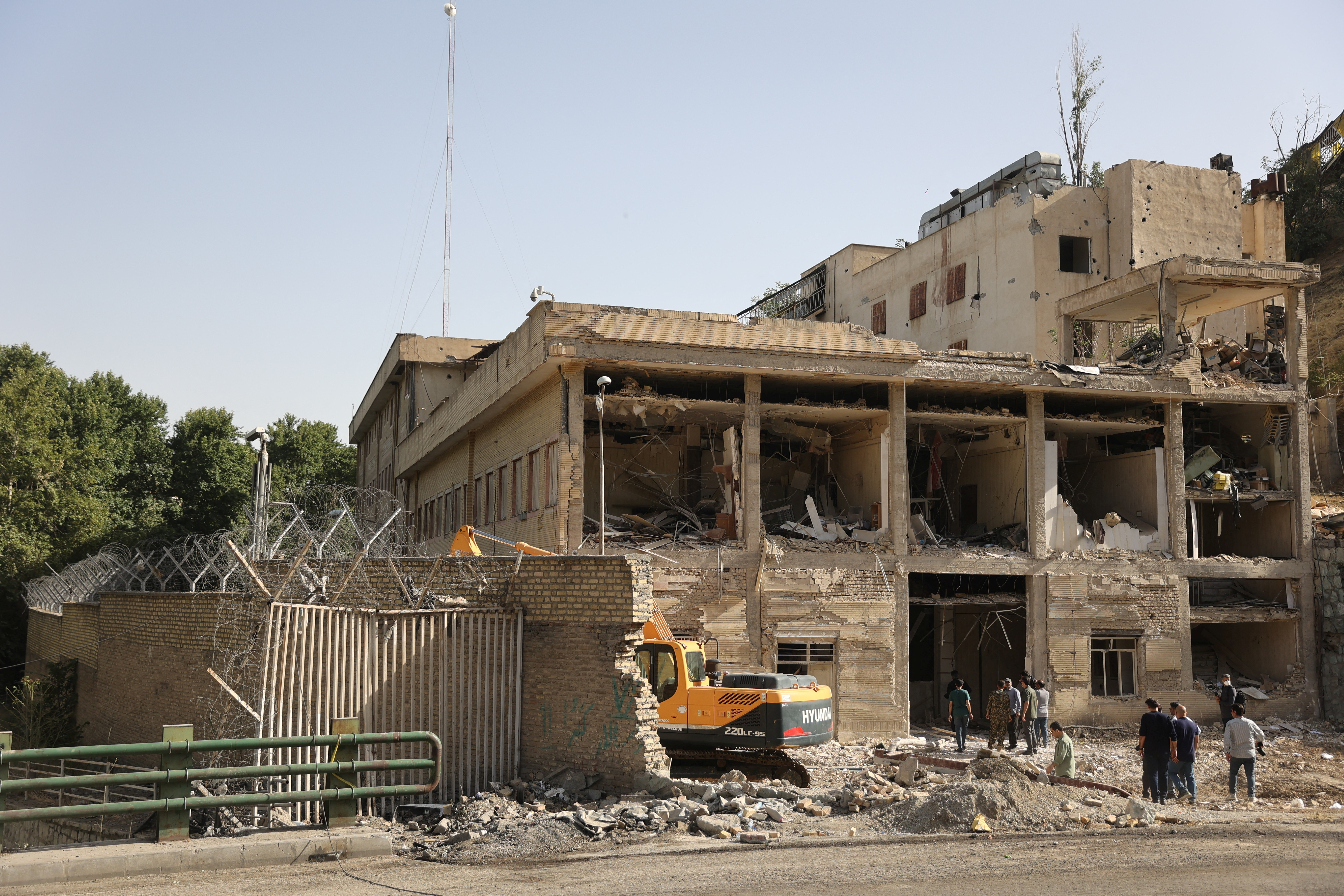 A view shows the aftermath of an Israeli strike on Evin Prison, in Tehran