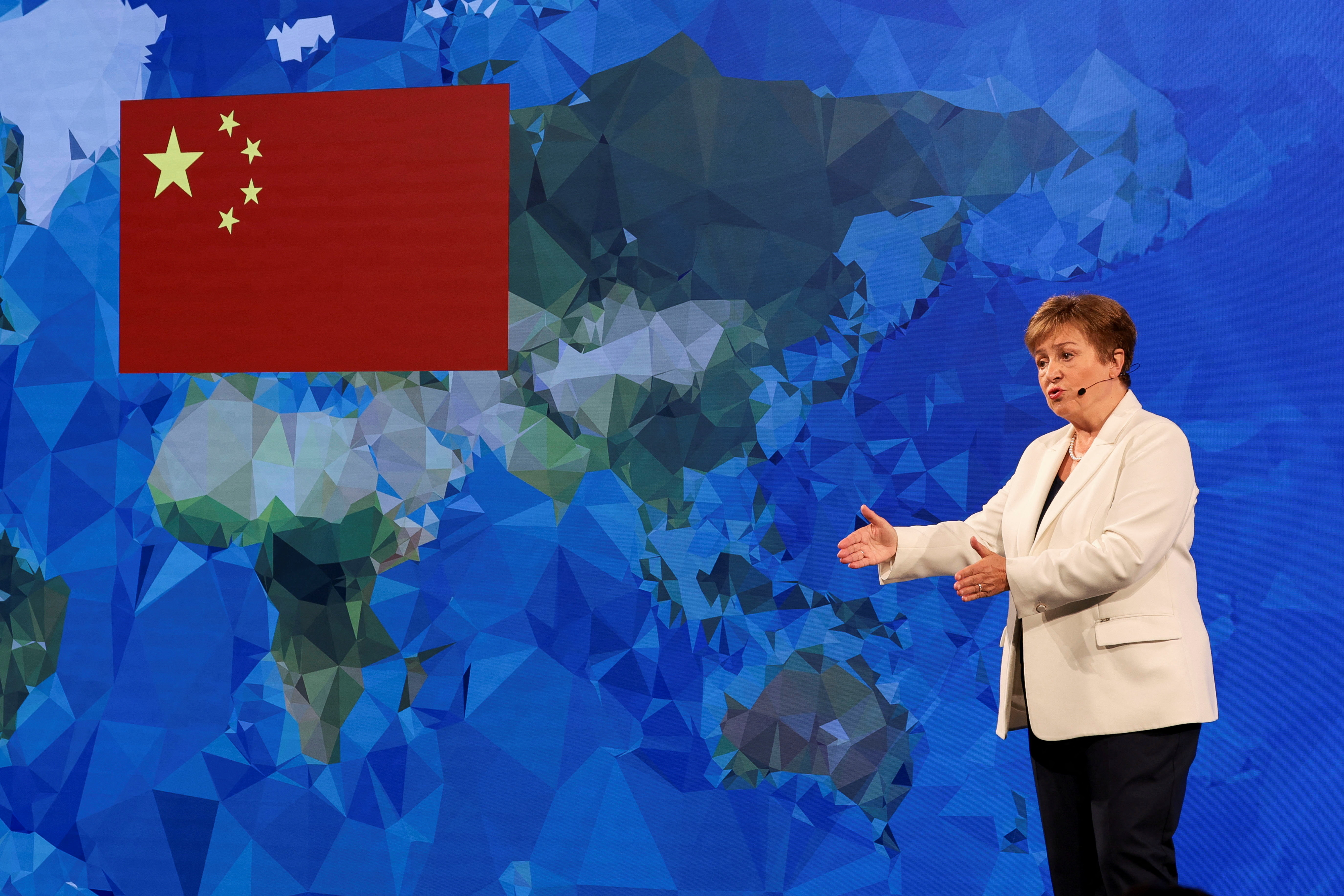 IMF Managing Director Georgieva delivers remarks at the Milken Institute in Washington, D.C.