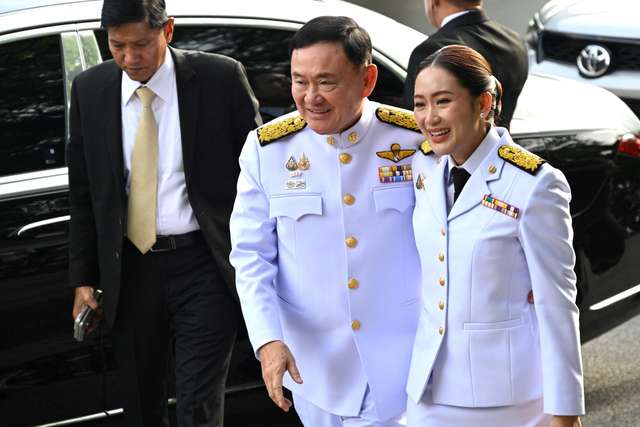 Thailand Prime Minister-elect Paetongtarn Shinawatra at a royal endorsement ceremony in Bangkok