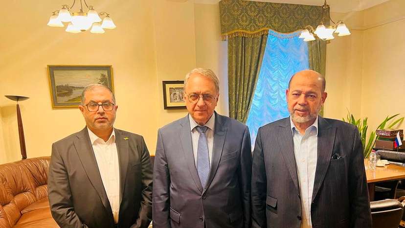 Senior Hamas officials meet with Russia's Deputy Foreign Minister Bogdanov