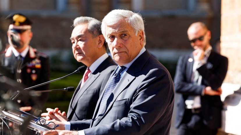 China's Foreign Minister Wang Yi visits Italy
