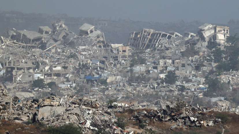 Smoke rises from North Gaza after an explosion