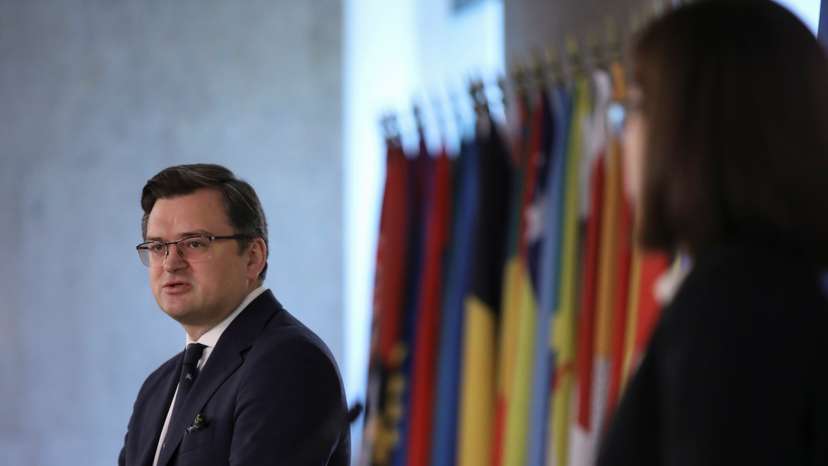 FILE PHOTO: Ukraine's Foreign Minister Dmytro Kuleba visits Bulgaria