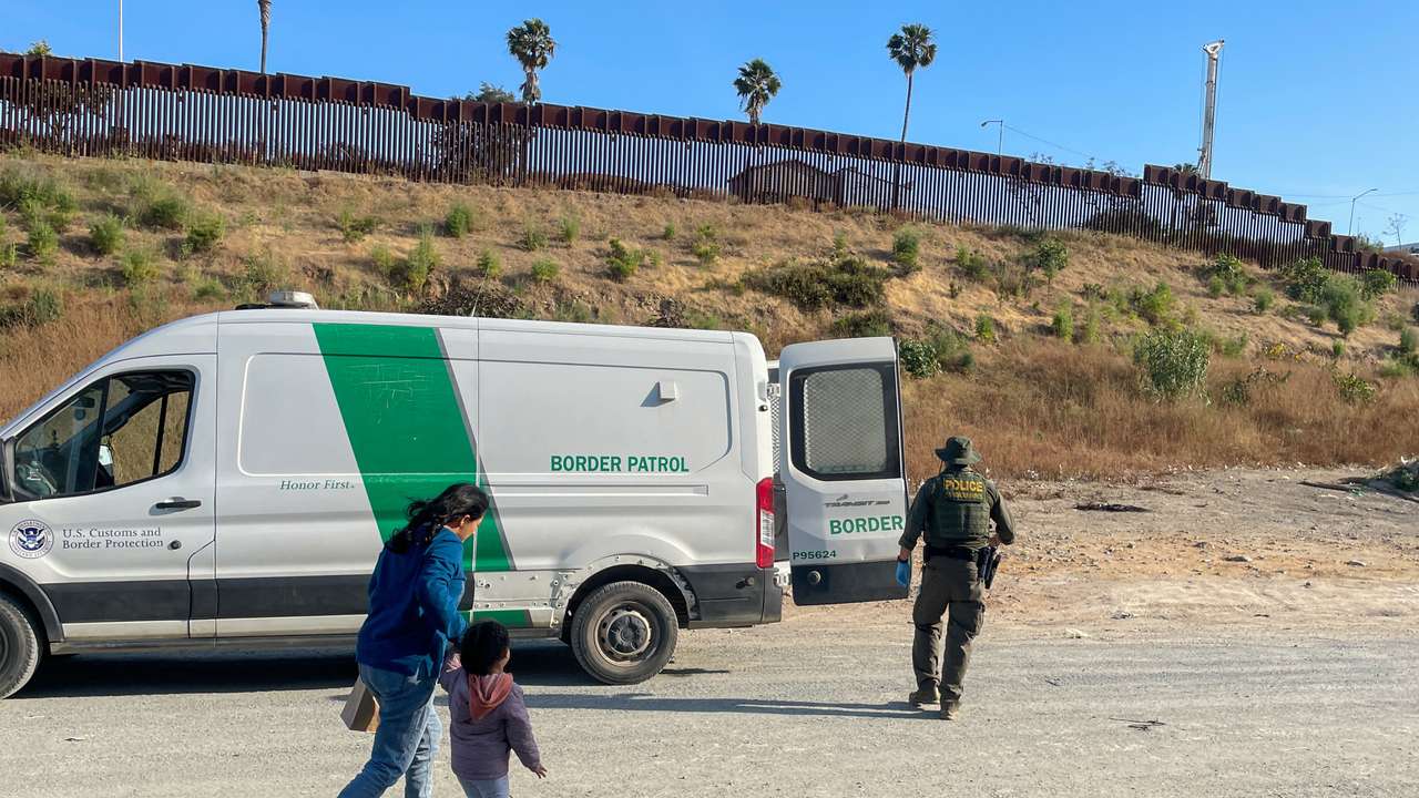 Asylum-seekers at border between the U.S. and Mexico