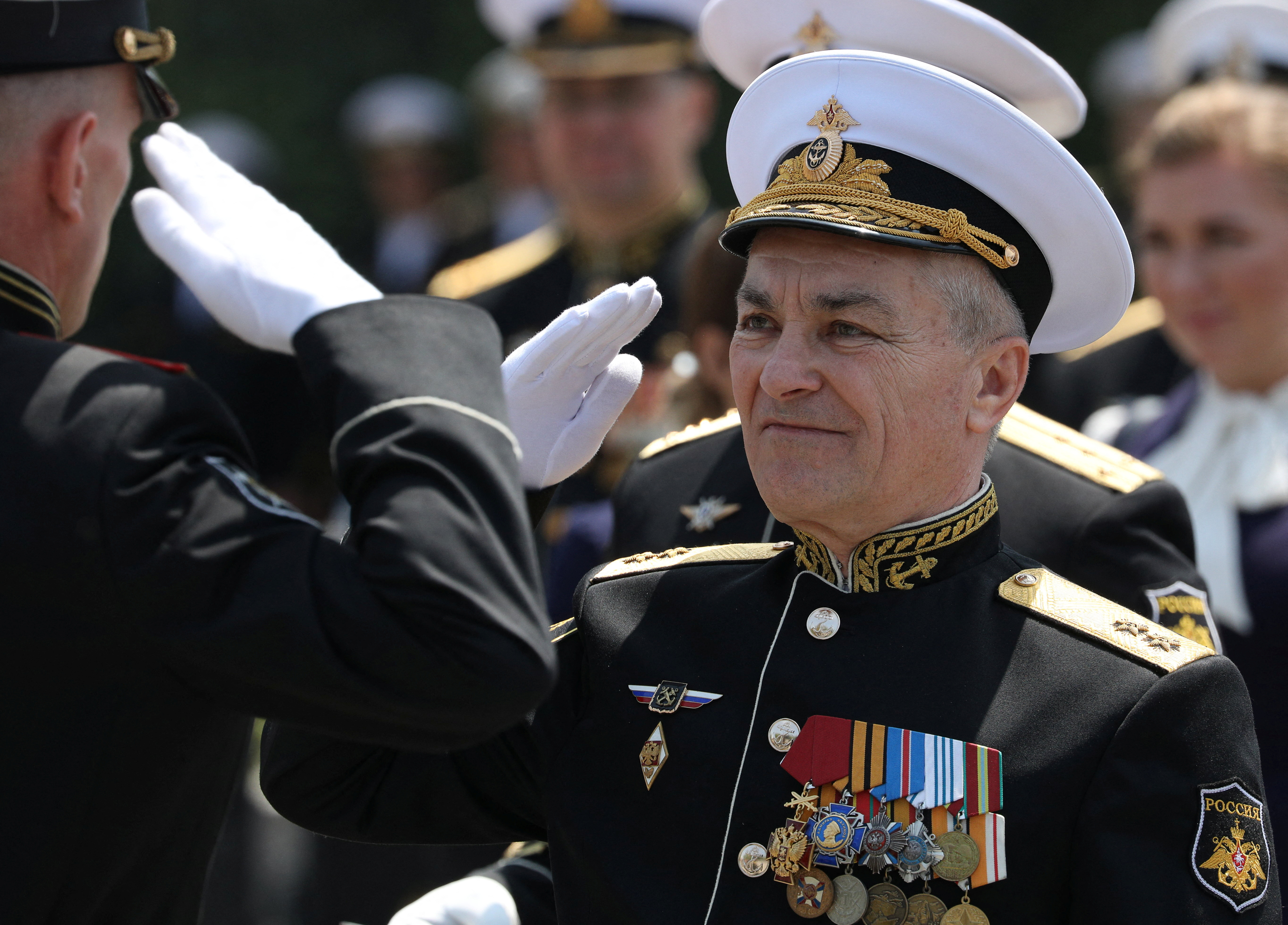 A ceremony marking 240th anniversary of Russia's Black Sea Fleet in Sevastopol