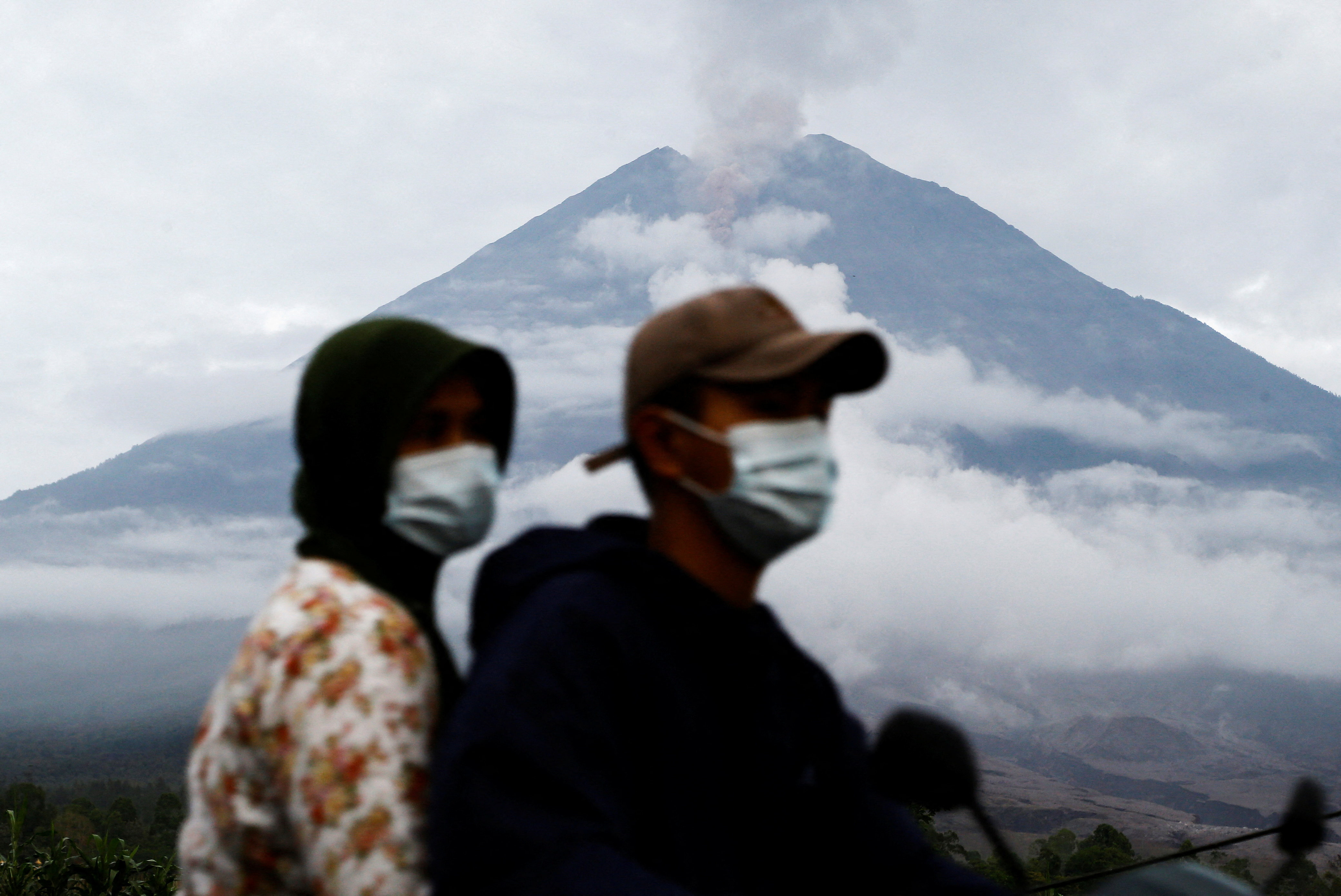Mount Semeru volcano eruption in Lumajang, East Java province