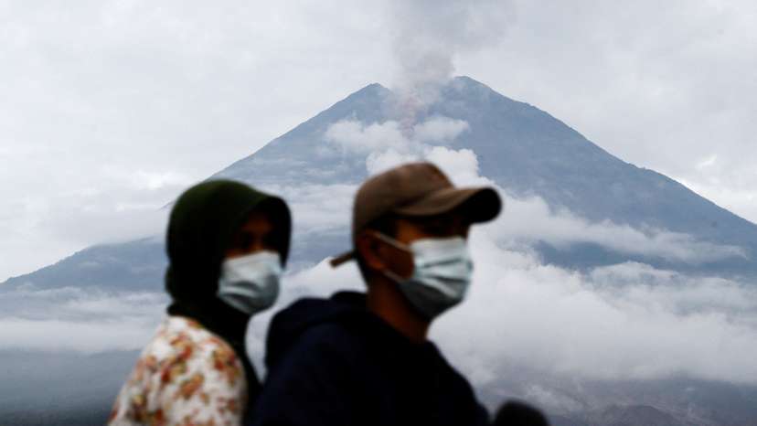 Mount Semeru volcano eruption in Lumajang, East Java province