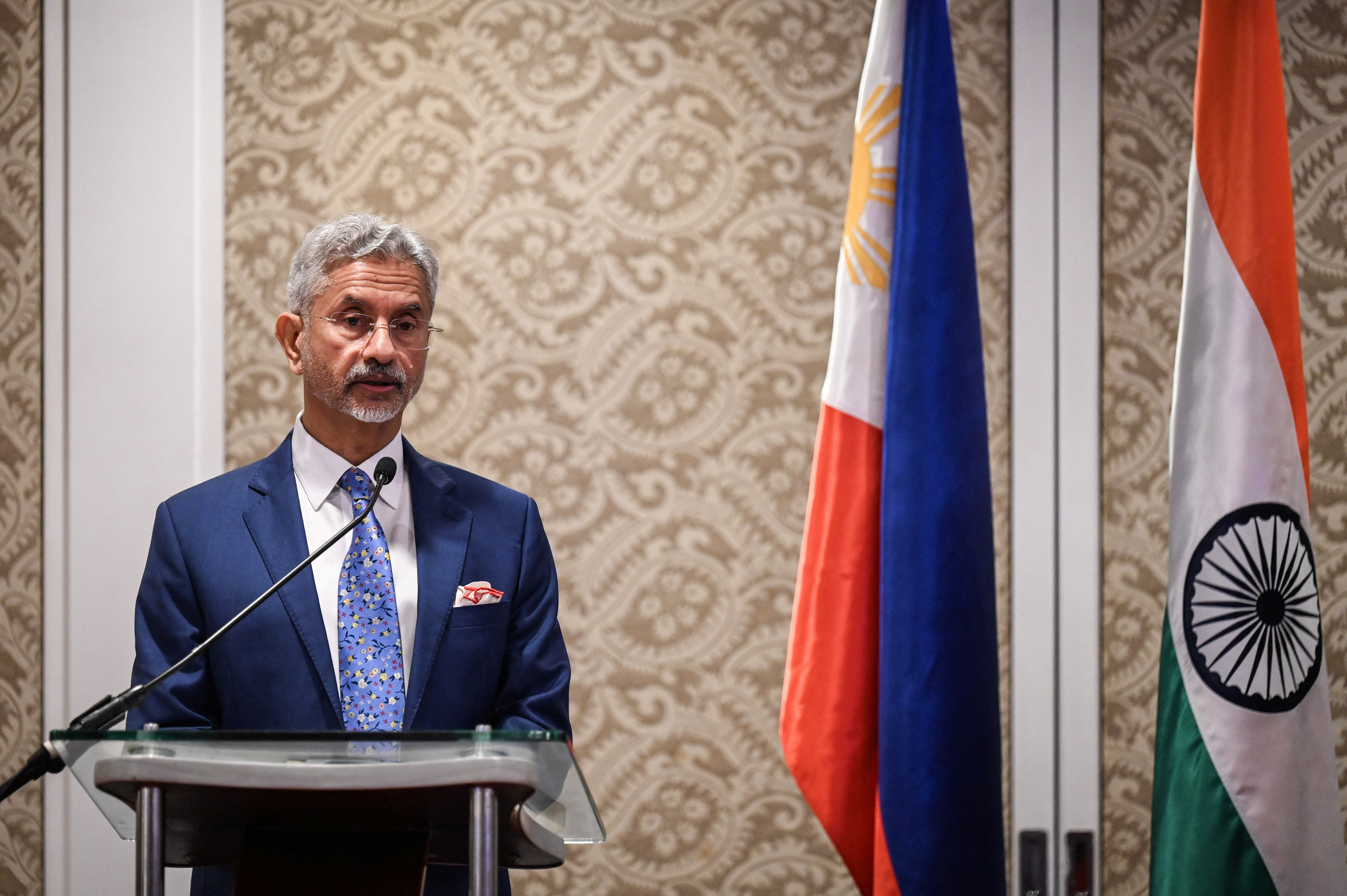 India’s Foreign Affairs Minister Subrahmanyam Jaishankar holds press conference, in Manila