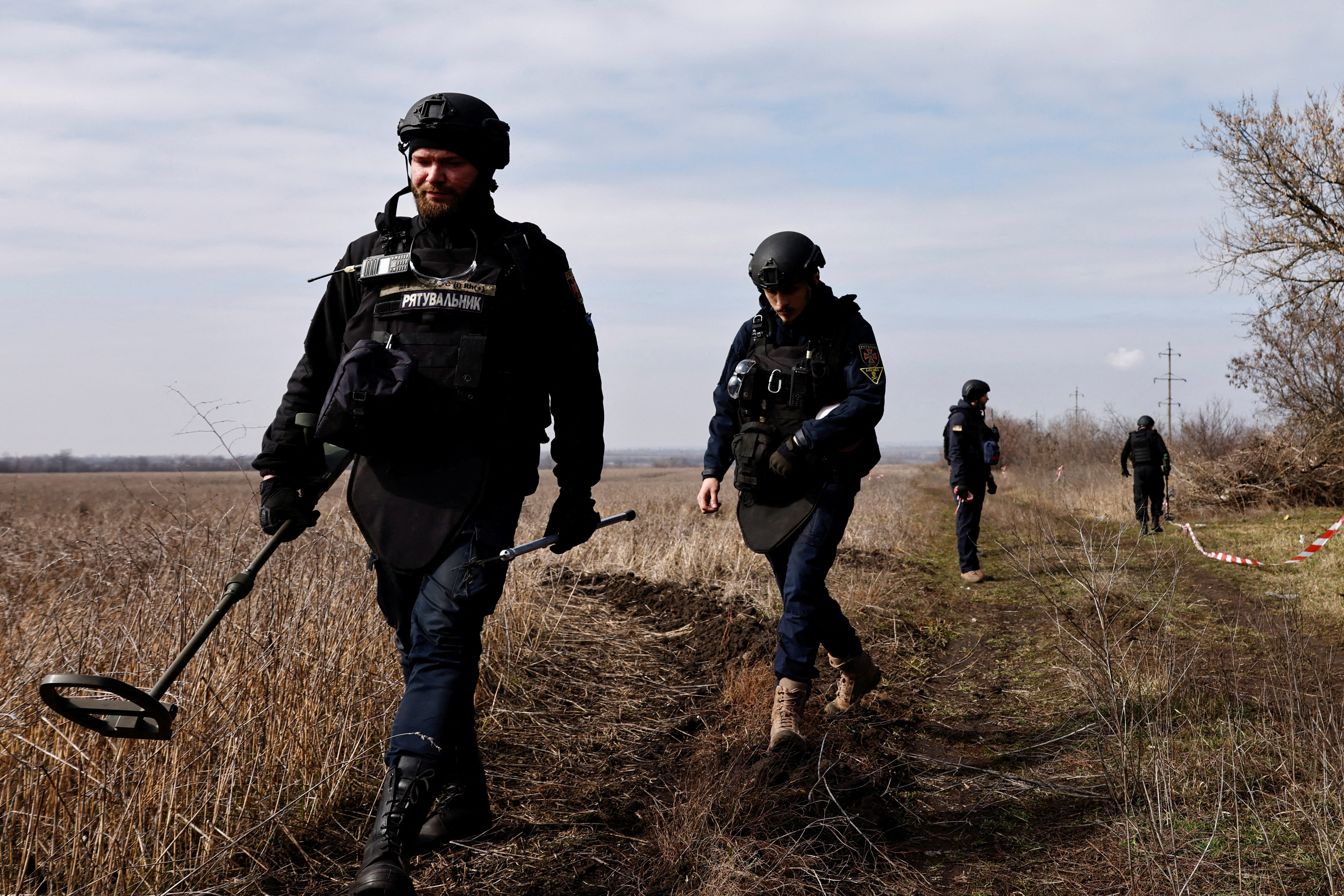 FILE PHOTO: Before power is restored, deminers must make Ukraine's war repairs safe