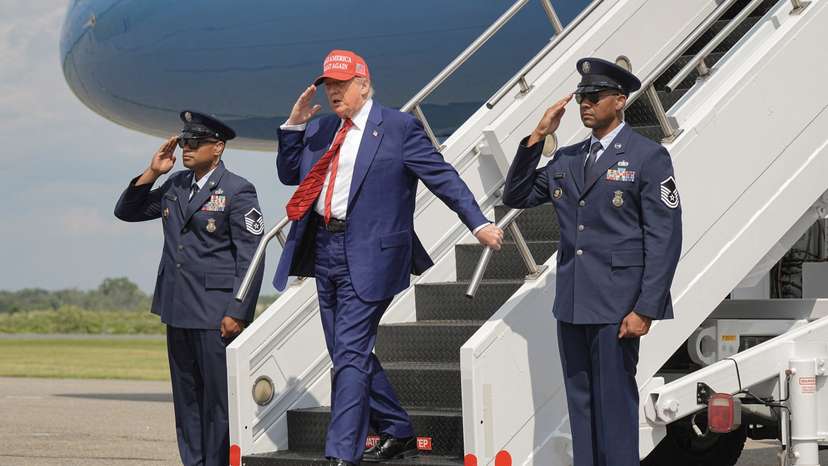 U.S. President Donald Trump visits New Jersey