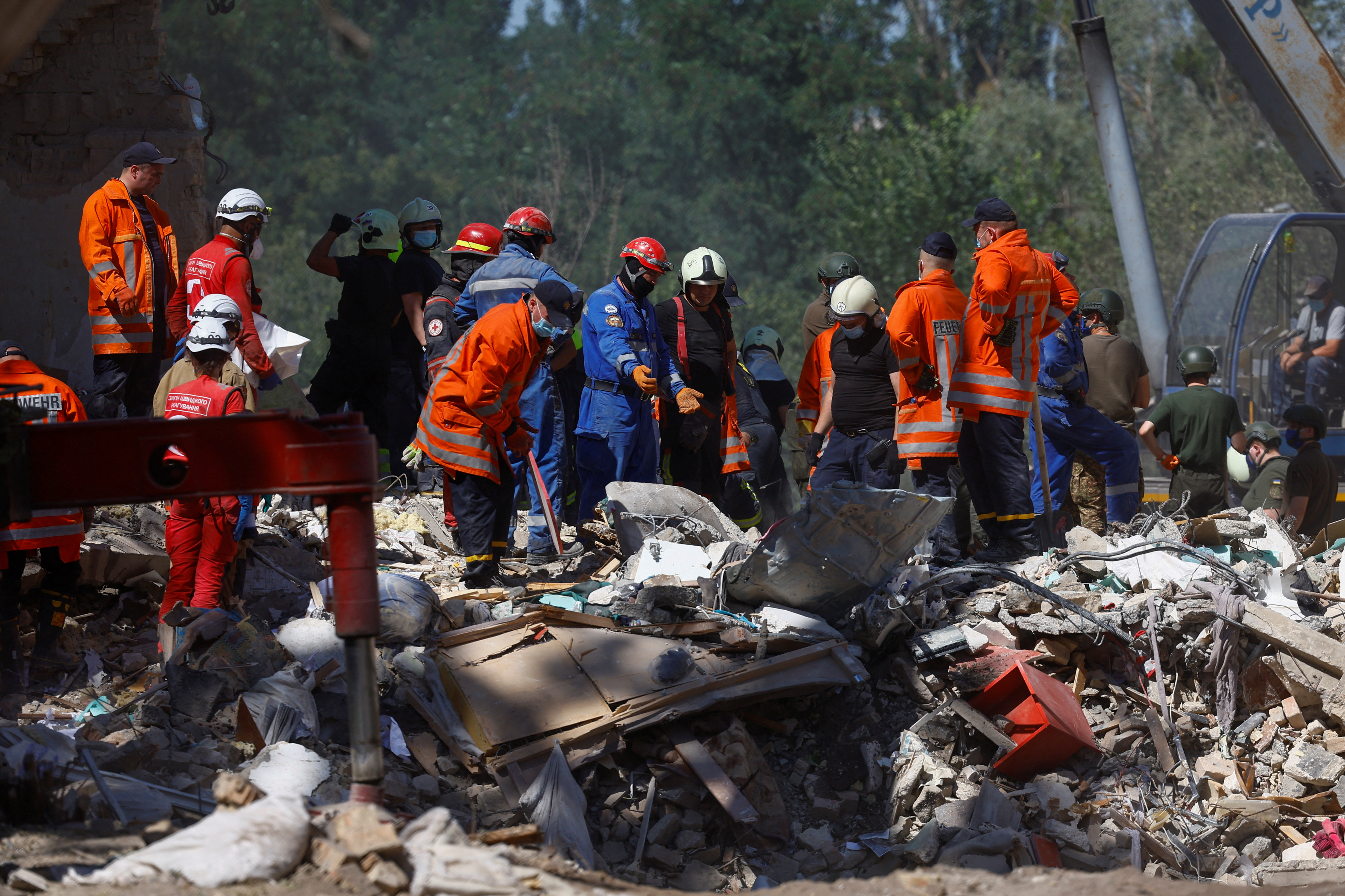 Aftermath of a Russian missile attack in Kyiv