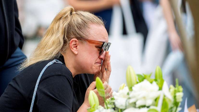 Memorial in honour to victims of a mass shooting at Bondi Beach, in Sydney