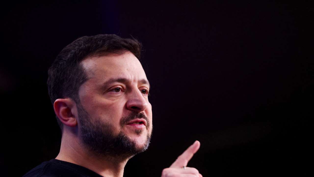 Ukraine's President Zelenskiy press conference during EU leaders summit