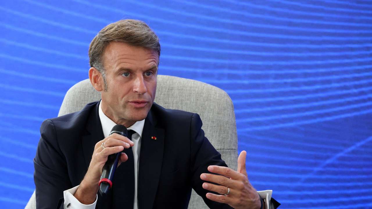 French President Emmanuel Macron visits Serbia