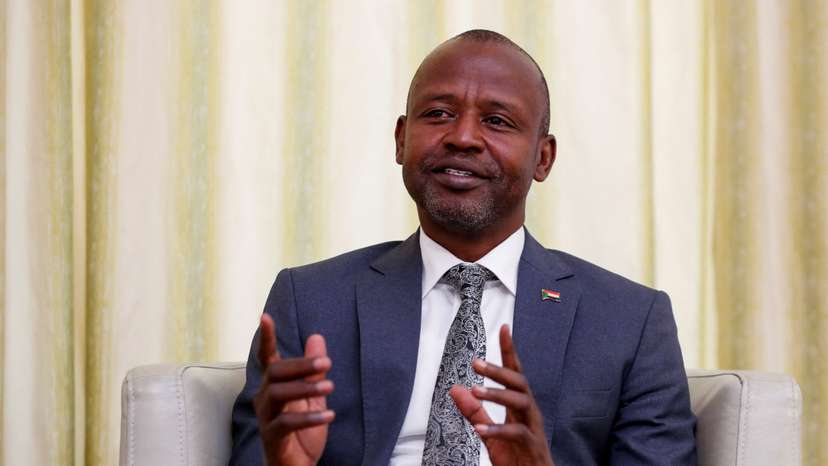 Al-Hadi Idris speaks during a Reuters interview after the Sudan's RSF, allied groups sign charter to form parallel government, in Nairobi