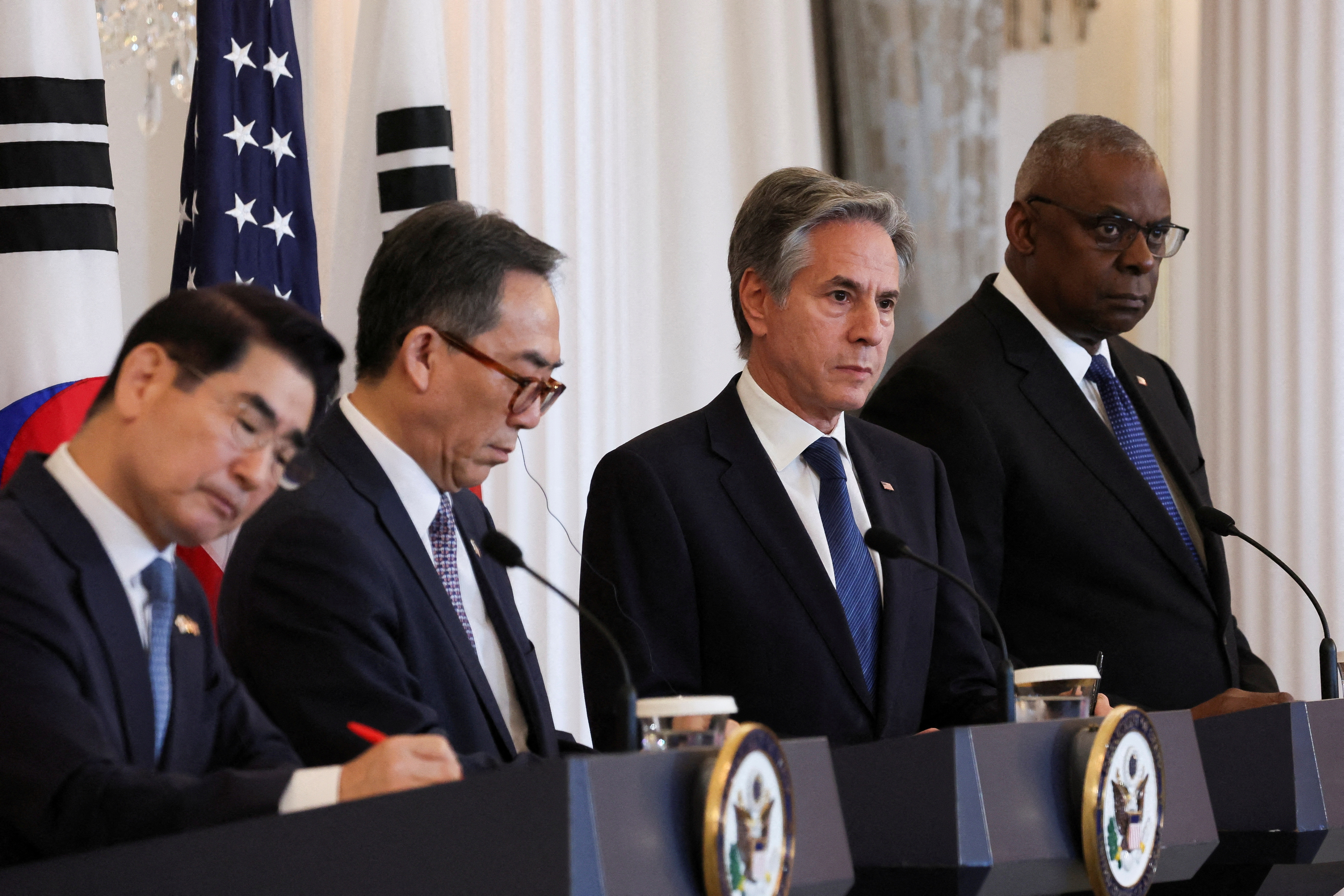 U.S.-South Korea foreign and defense ministerial 2+2 meeting in Washington