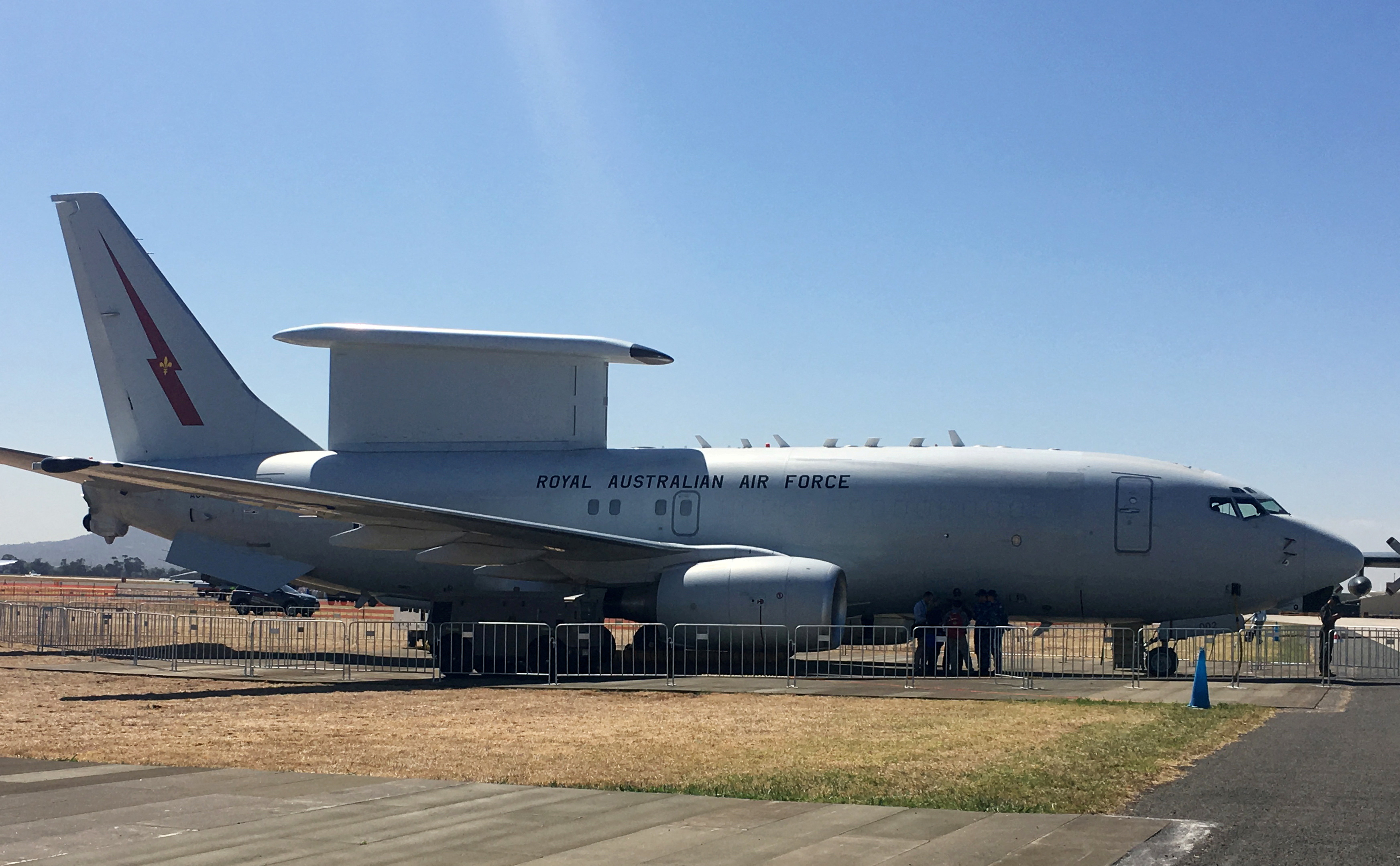 FILE PHOTO: A Royal Australian Air Force Boeing E-7 Wedgetail aircraft is seen on display at the Australian International Airshow in Avalon