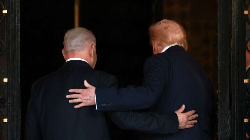 U.S. President Trump meets Israeli PM Netanyahu at Trump’s Mar-a-Lago club, in Palm Beach