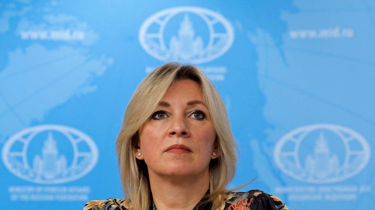 Russian Foreign Ministry spokeswoman Zakharova attends a news conference in Moscow