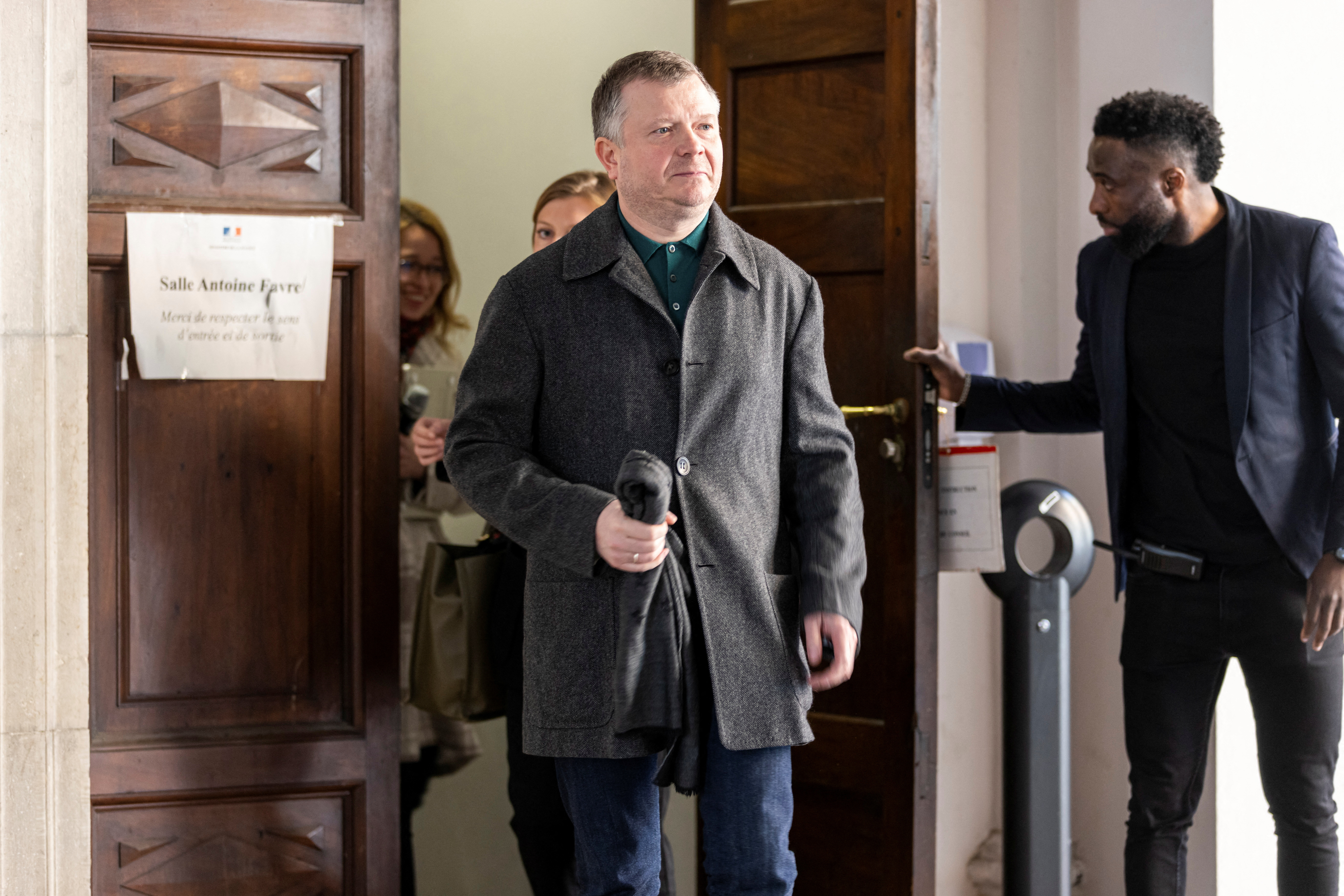 Kostyantyn Zhevago at the court of appeals, in Chambery