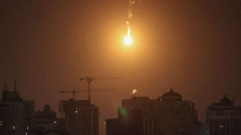 Russian drone strike in Kyiv