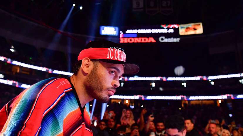 FILE PHOTO: Mexican boxer Julio Cesar Chavez Jr. fights against Jake Paul at Honda Center in Anaheim