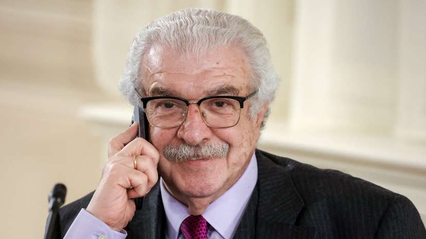 FILE PHOTO: Mikhail Gusman, First Deputy Director-General of TASS, attends a meeting of Russian President Vladimir Putin with heads of international news agencies in Saint Petersburg
