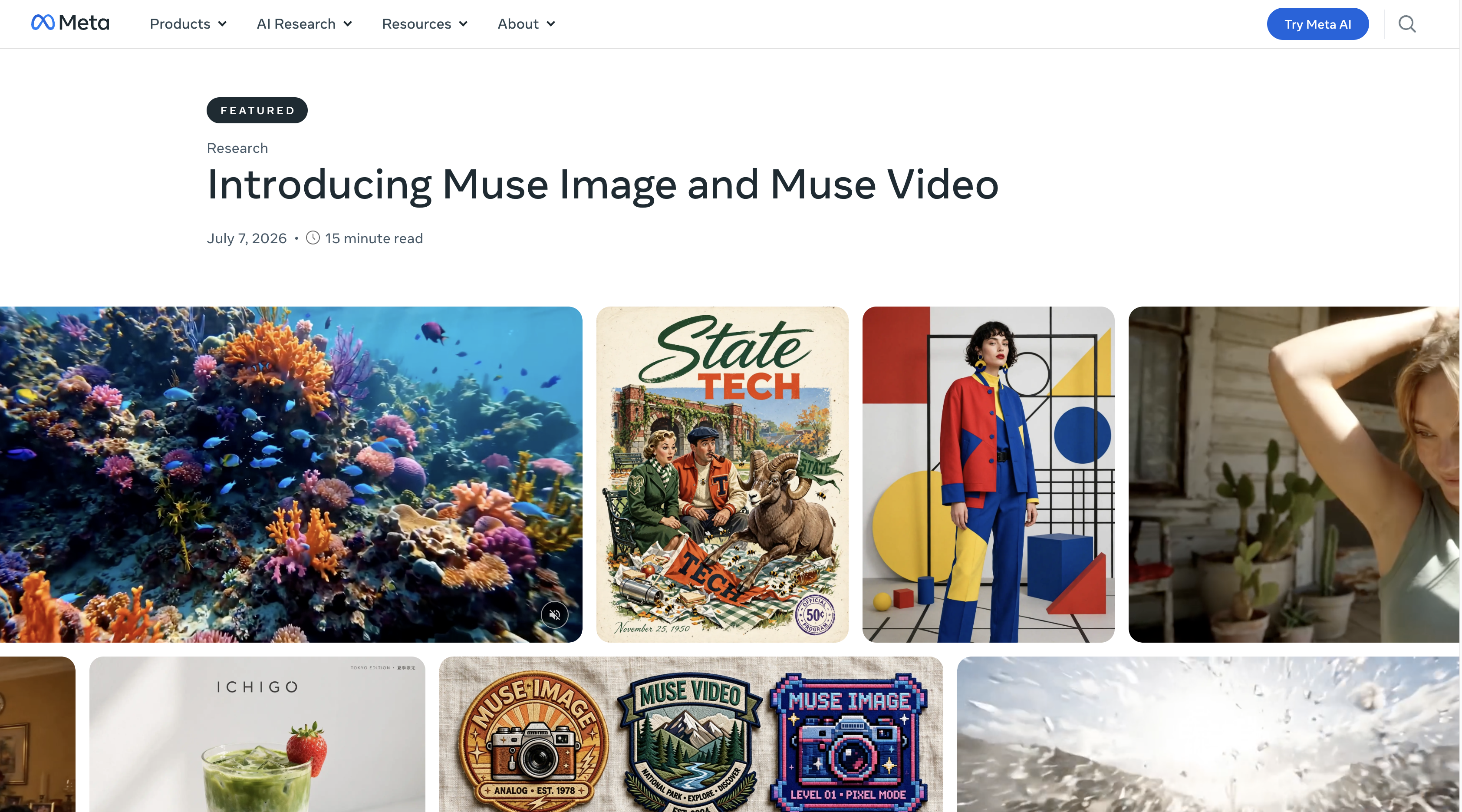 Imagem do site do Muse Image e Muse Video