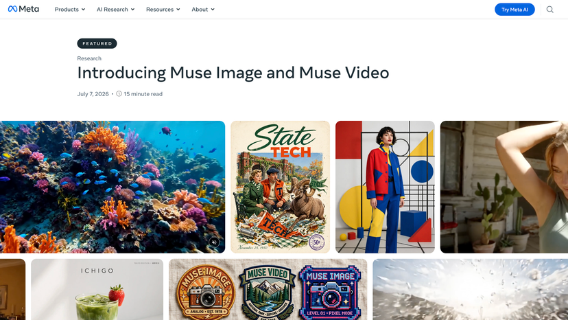 Imagem do site do Muse Image e Muse Video