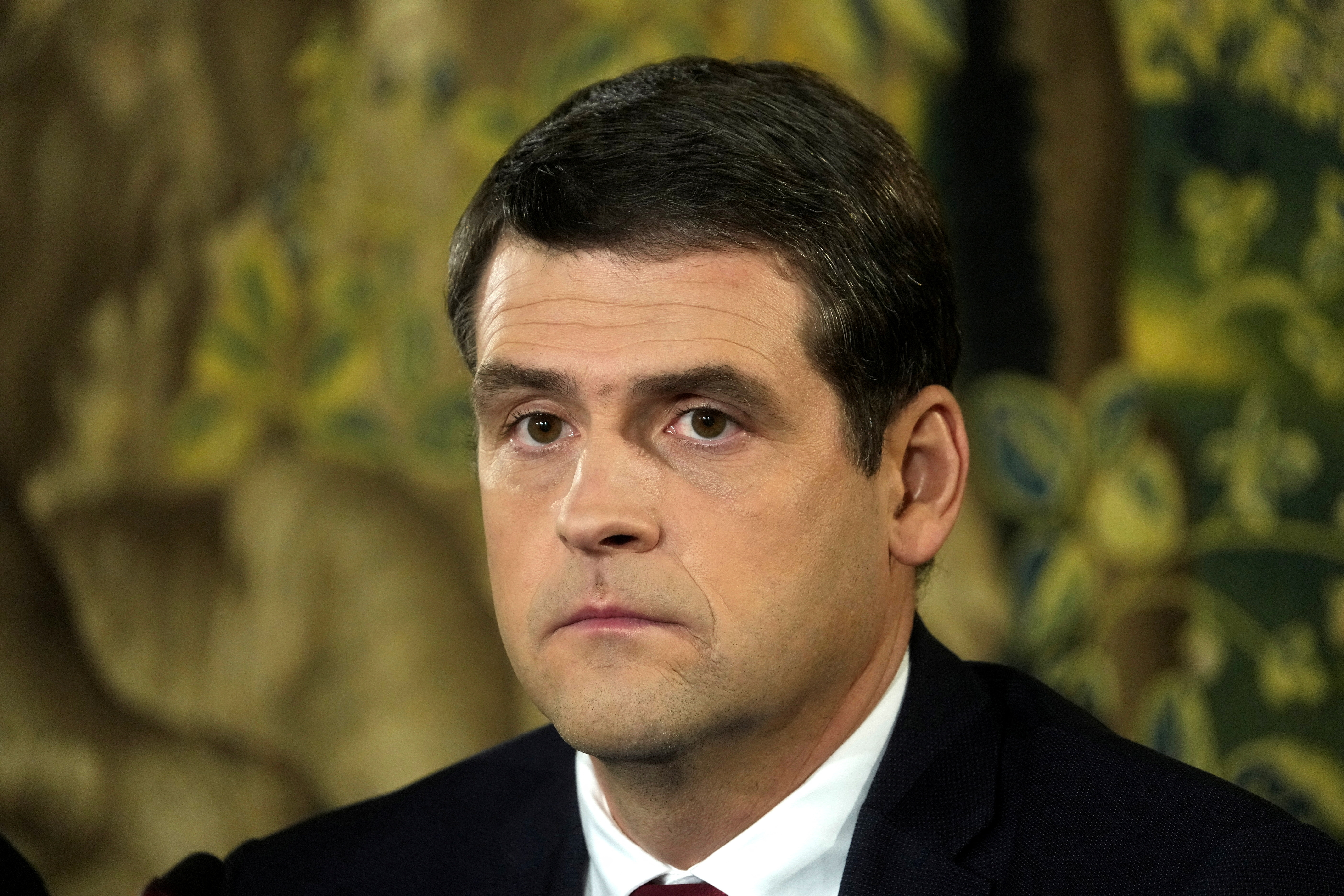 Dawn of Nemunas Party leader Zemaitaitis attends press conference in Vilnius