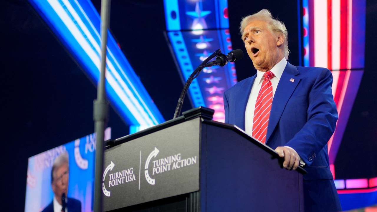 U.S. President-elect Trump attends a Turning Point USA event in Phoenix, Arizona