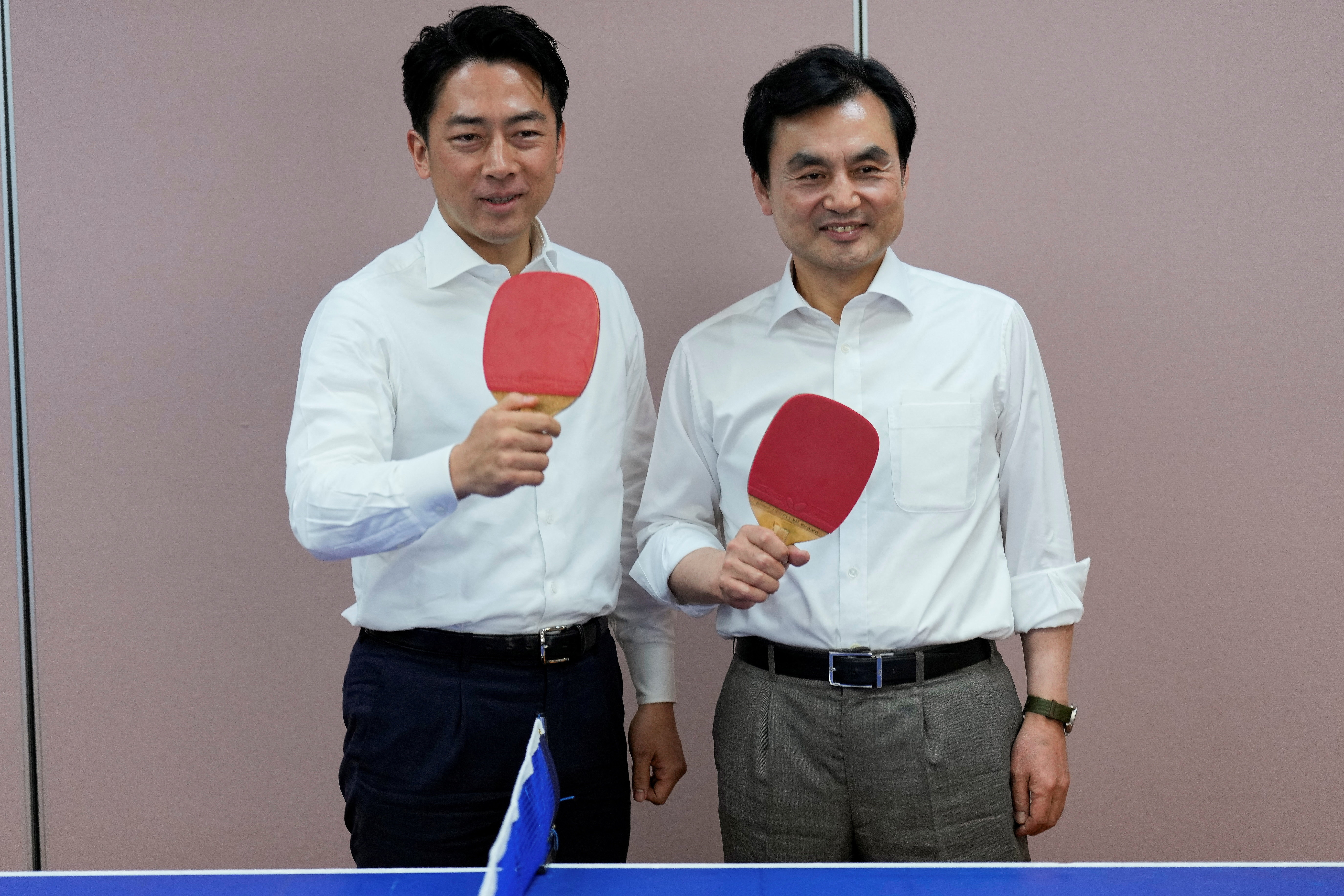 Japan's Defense Minister Shinjiro Koizumi meets South Korea's Defense Minister Ahn Gyu-back in Yokosuka