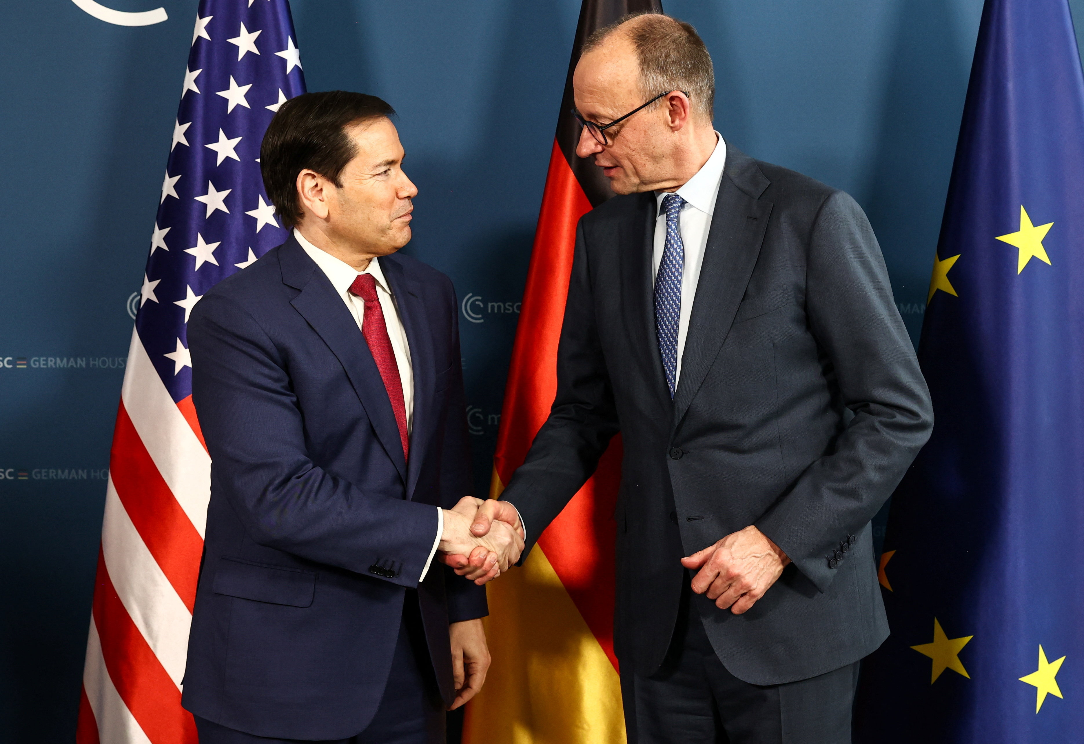 German Chancellor Merz meets U.S. Secretary of State Rubio during the Munich Security Conference (MSC) in Munich