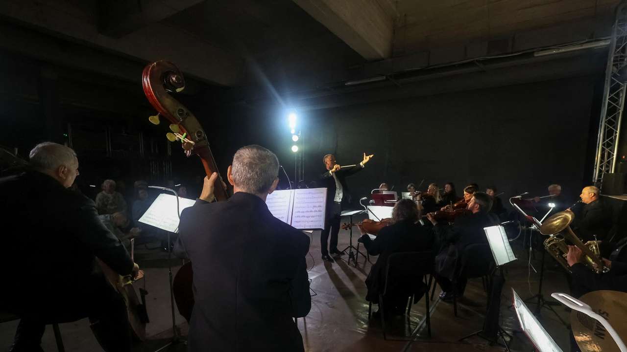 Kharkiv National Opera and Ballet Theatre turns its vast underground area into a concert hall where performances can continue even during air raids in Kharkiv