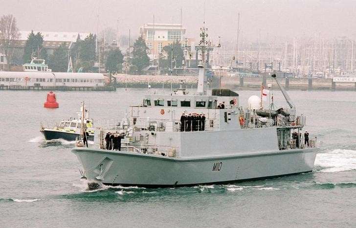 UNDATED HO PHOTOGRAPH SHOWS HMS RAMSEY EN-ROUTE TO THE GULF.