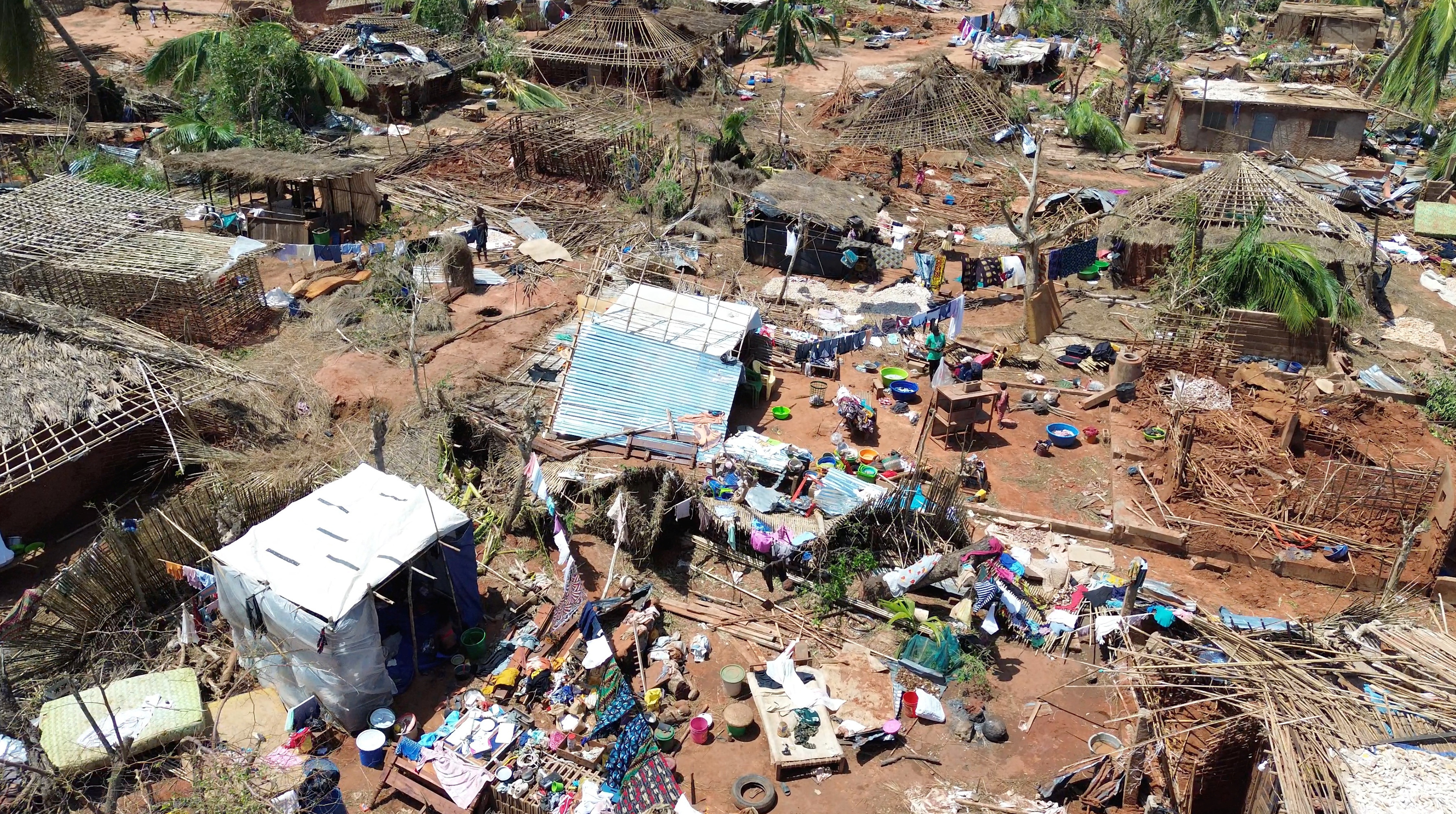 FILE PHOTO: Drone footage reveals trail of destruction left by cyclone Chido in Mozambique