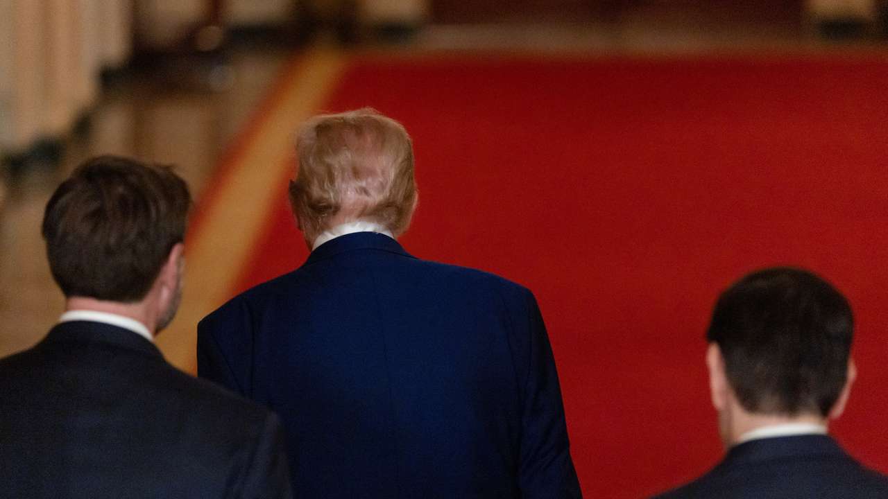U.S. President Donald Trump delivers an address to the nation at the White House in Washington, following U.S. strikes on Iran's nuclear facilities