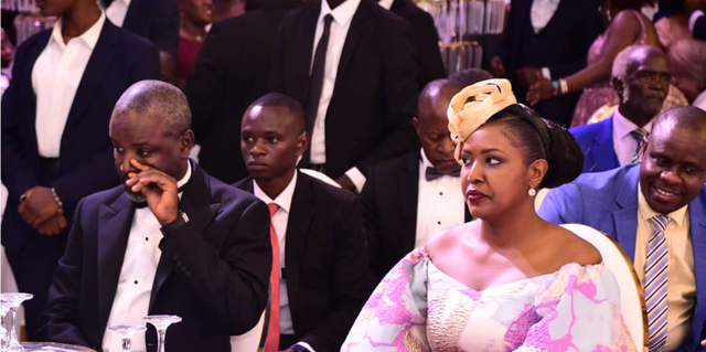Parliament Deputy Speaker Thomas Tayebwa and wife at the Igenge Palace