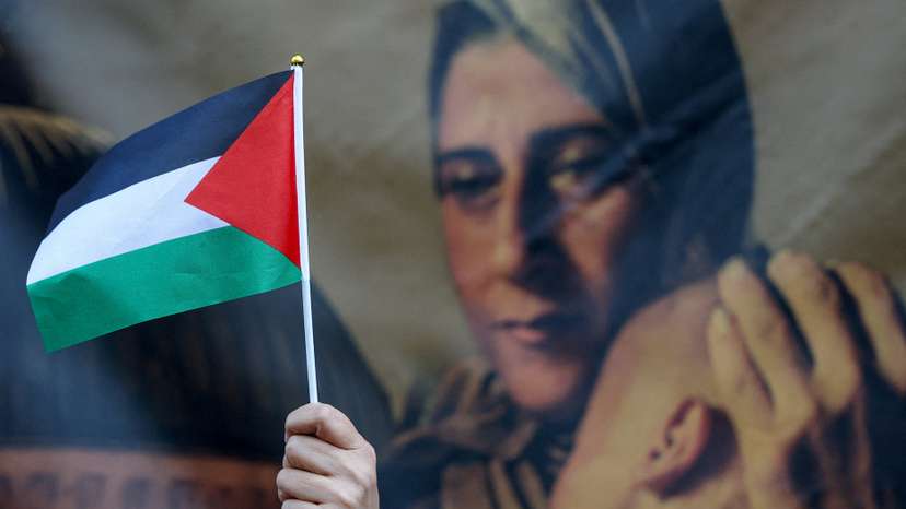 Palestinian mission to UK holds ceremony after Britain recognised Palestinian state, in London