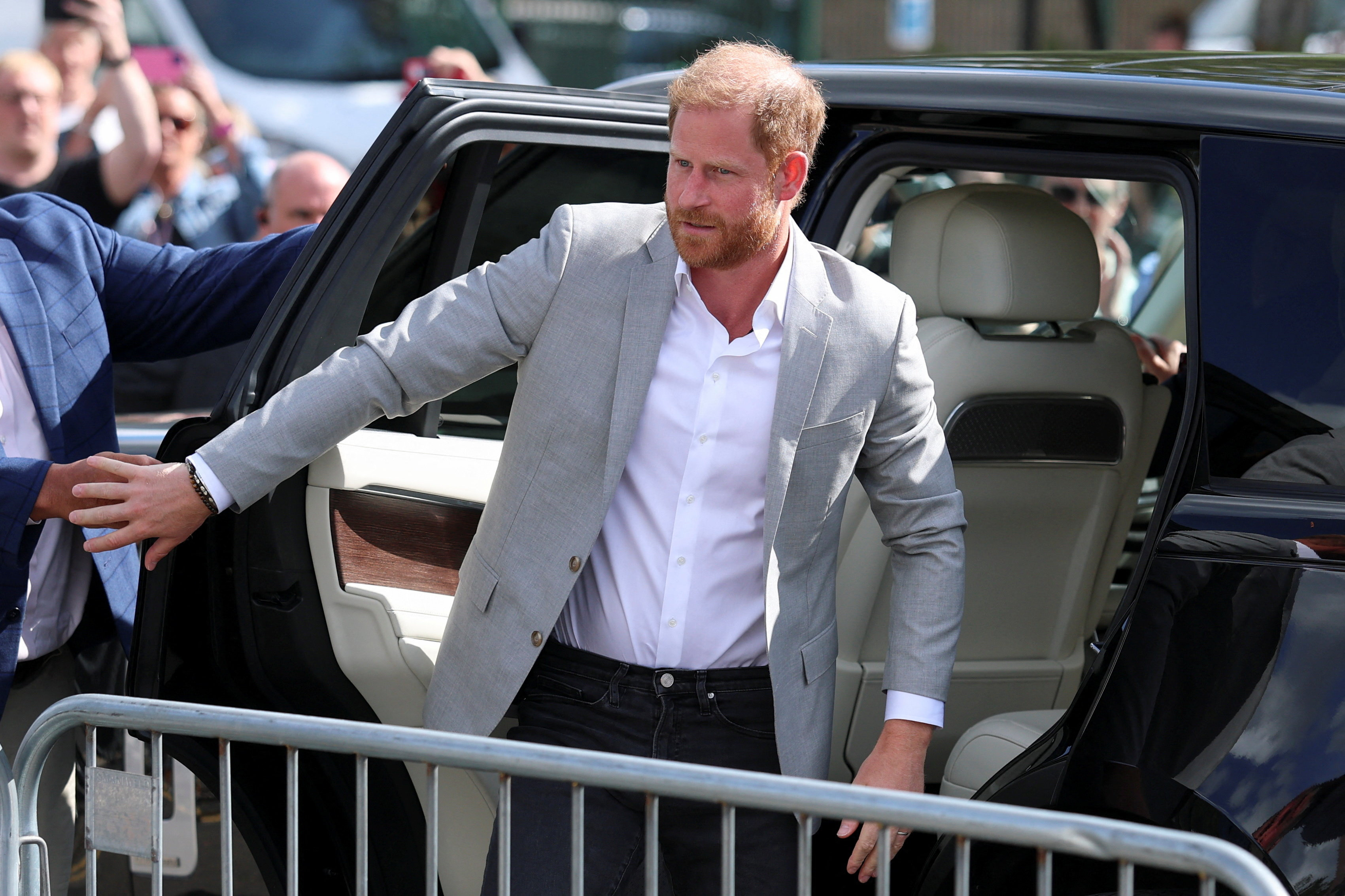 Britain's Prince Harry visits the Community Recording Studio in Nottingham