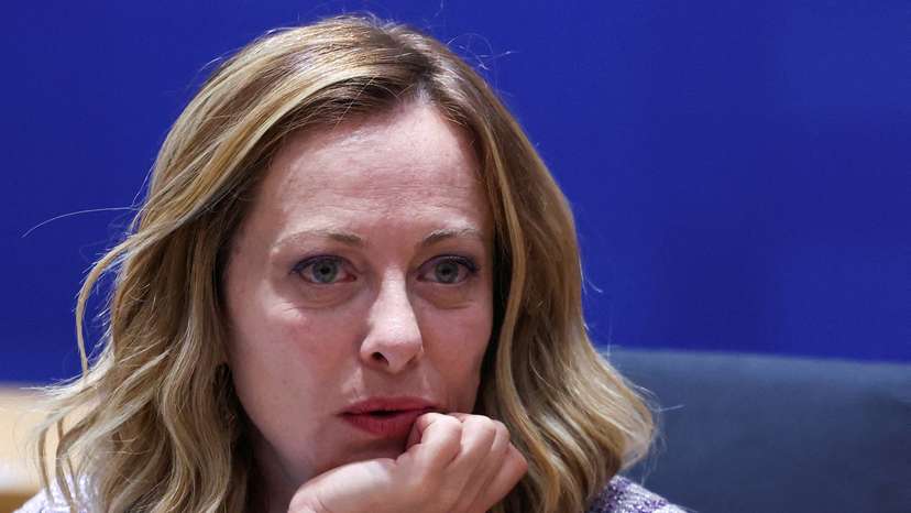 FILE PHOTO: Italy's Prime Minister Giorgia Meloni in Brussels