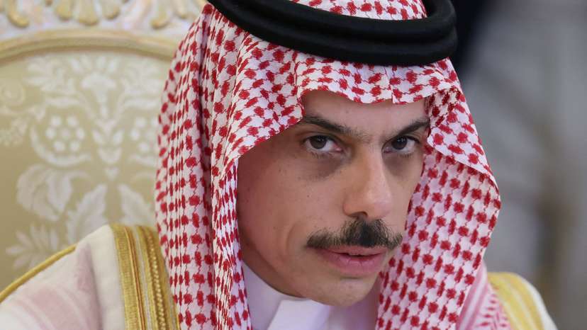 Russia's Foreign Minister Sergei Lavrov meets with Saudi Arabia's Foreign Minister Prince Faisal bin Farhan Al Saud in Moscow