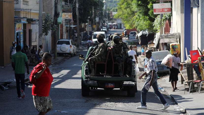 FILE PHOTO: Haitians flee homes due to the gang violence, in Port-au-Prince