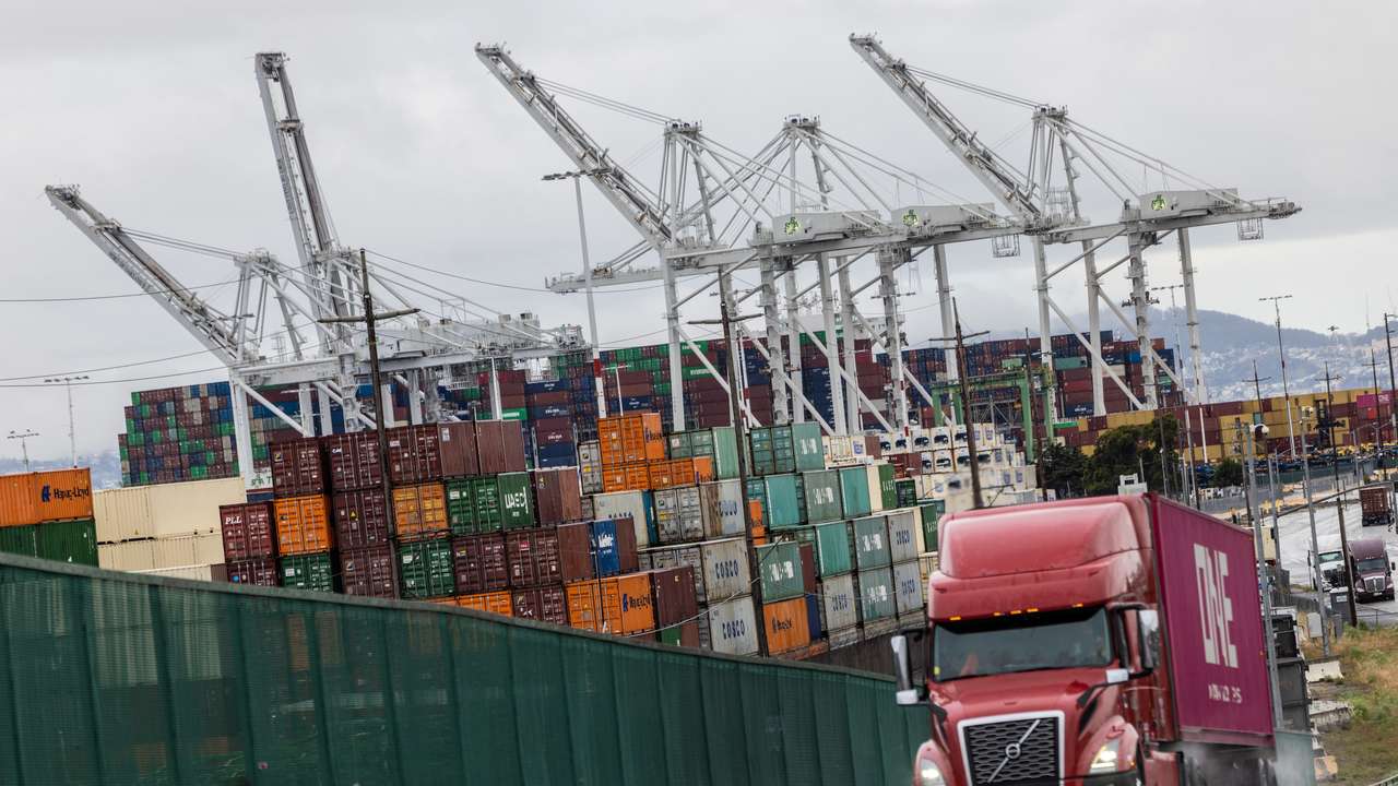 FILE PHOTO: Shipping containers are seen at the port of Oakland in Oakland, California, U.S.