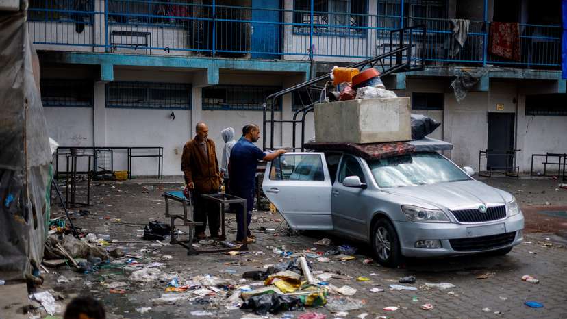Palestinians prepare to flee Rafah after Israeli forces launched a ground and air operation in the eastern part of the city