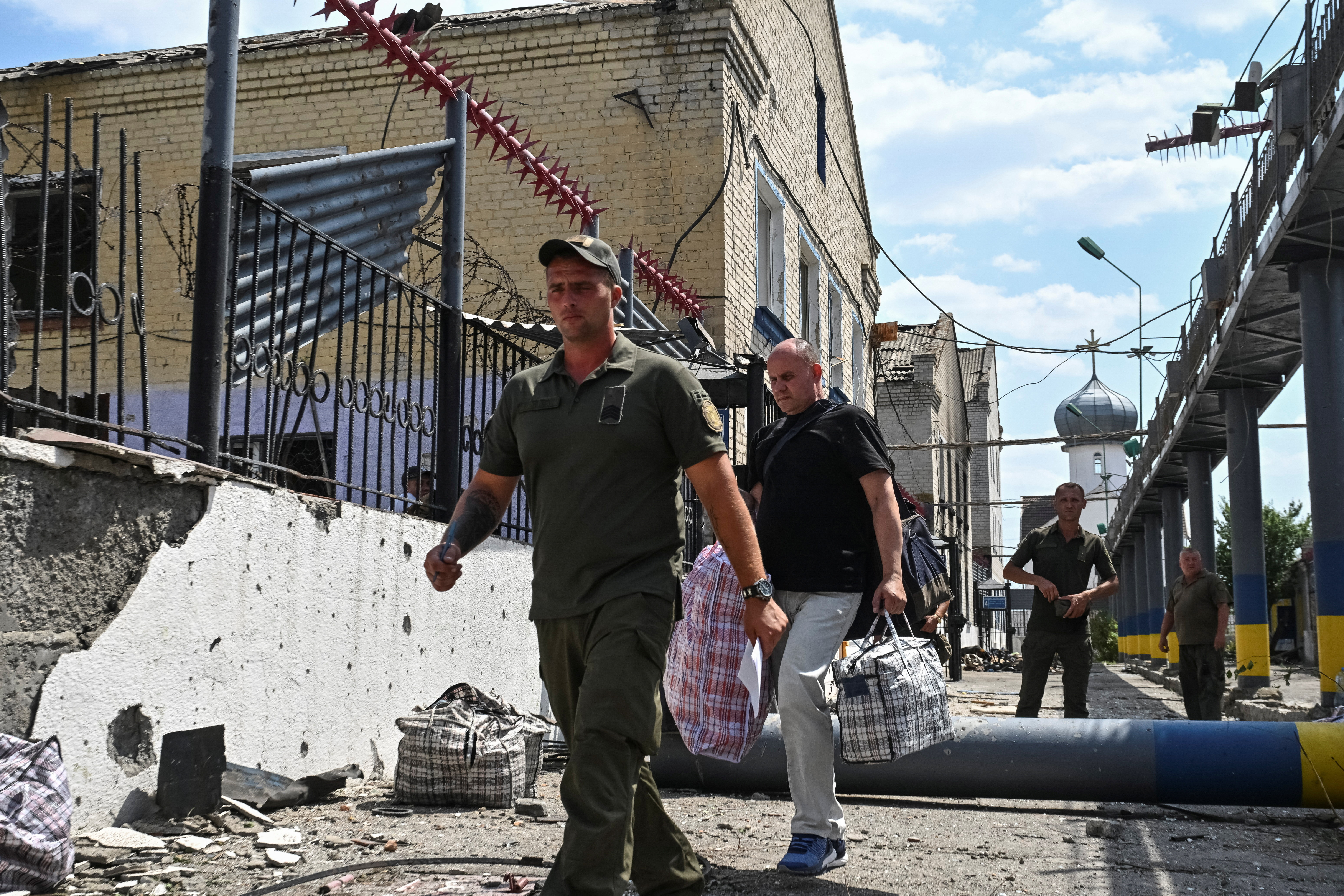 Aftermath of a Russian air attack in Zaporizhzhia region