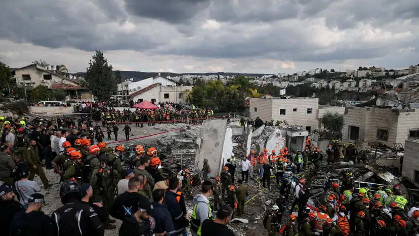 Aftermath of an Iranian strike in Beit Shemesh