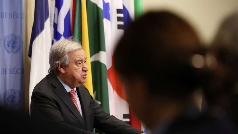 UN Secretary General Guterres speaks on the situation in Myanmar following the recent earthquake, in New York