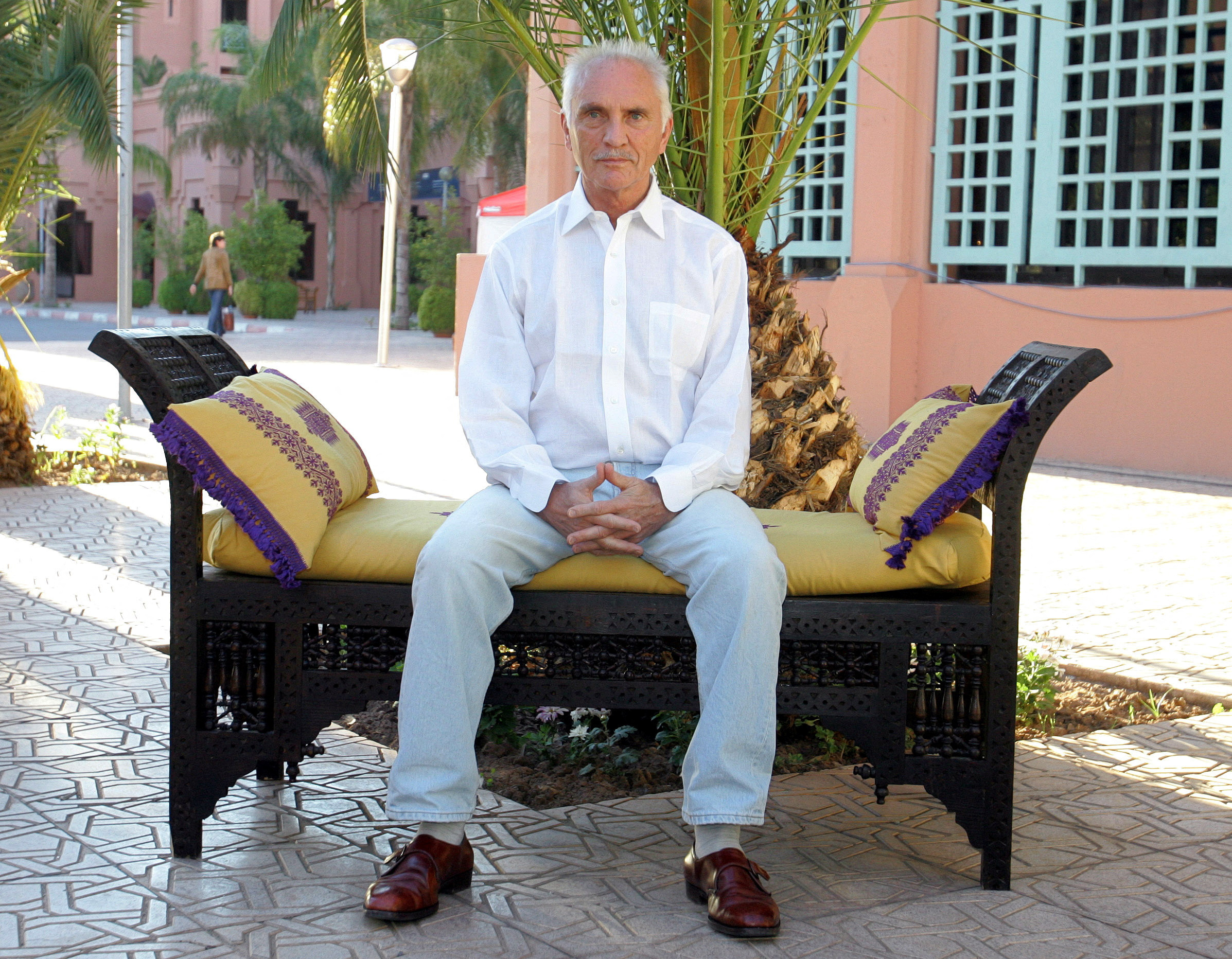 FILE PHOTO: British actor Terence Stamp poses during a photo session at the 5th Marrakech International Film Festival in Morocco